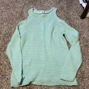 Cold shoulder sweater